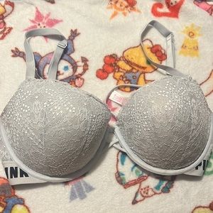 PINK VICTORIA SECRET 36DD BLUE DATE PUSH UP BRA